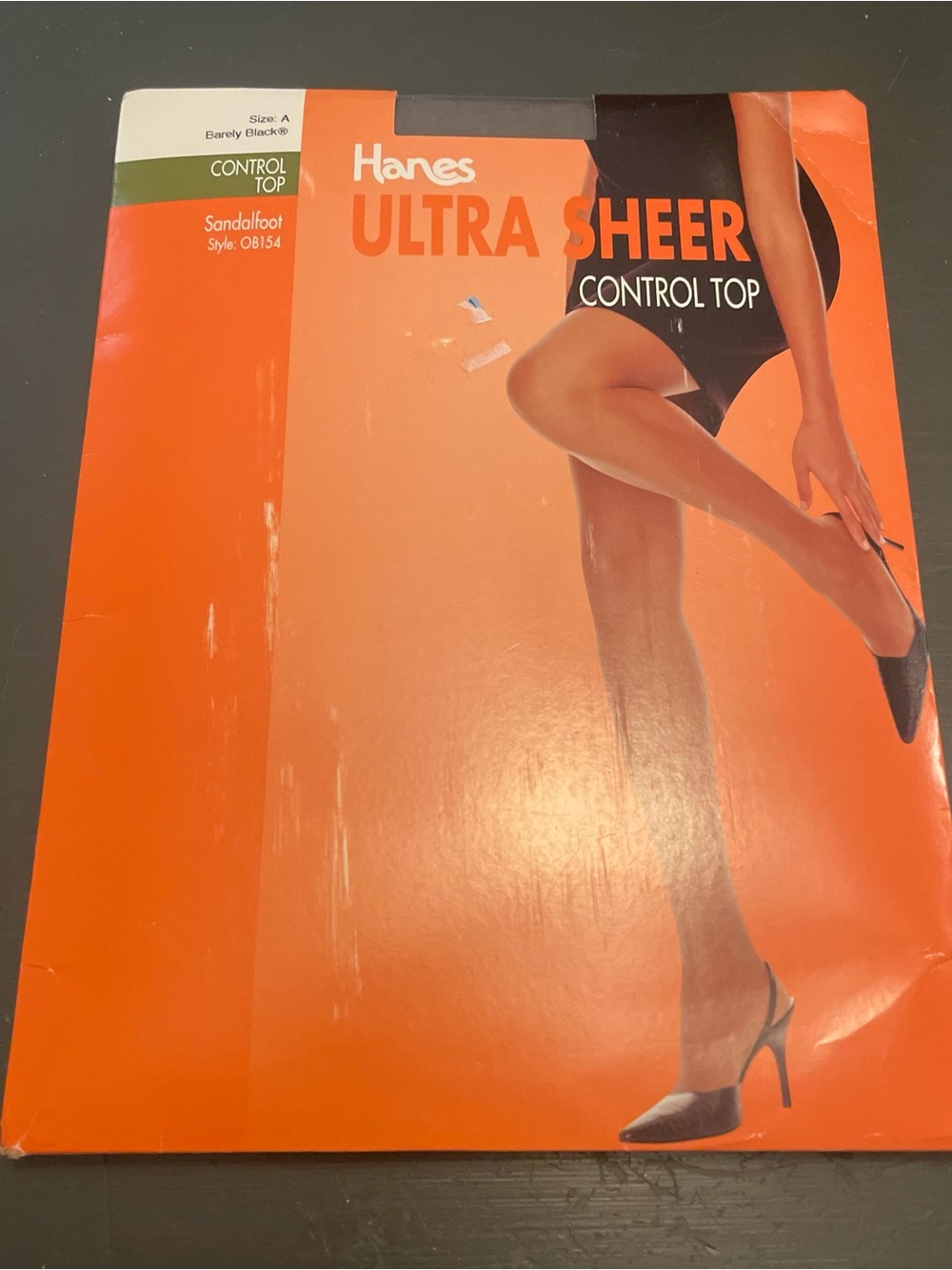 Hanes panty hose nylons tights barely black size A small